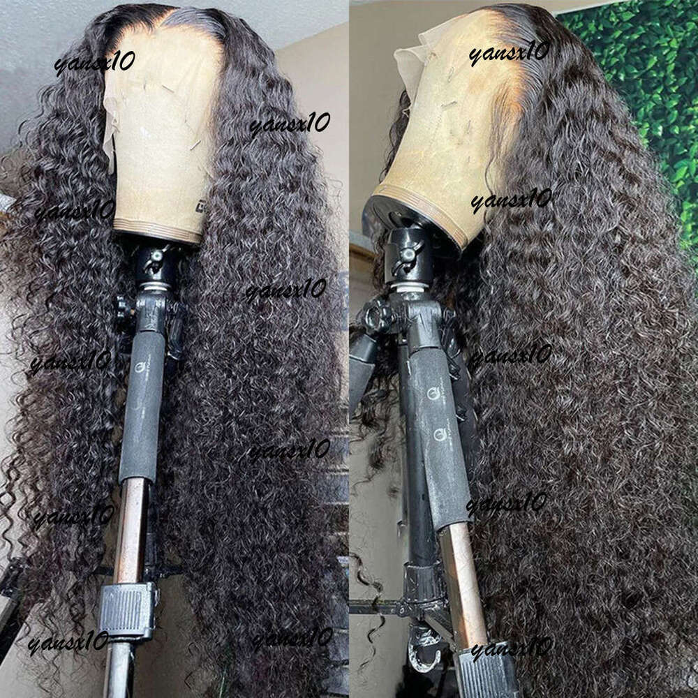 360 Lace Frontal Wig Natural Black Color Kinky Curly Short Bob Simulaiton Human Hair Wigs For Women Synthetic