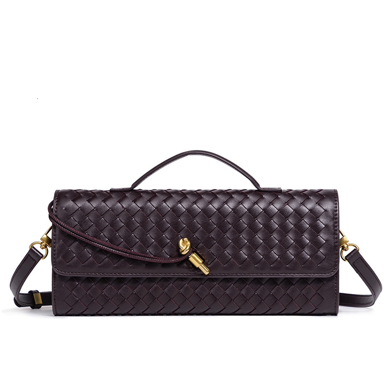 Horizontal Woven Organ Bag Cross-border Trend Handheld Cross-border Luxury Bag Designer Free Shipping Bag New Soft Leather Baguette Women's Bag