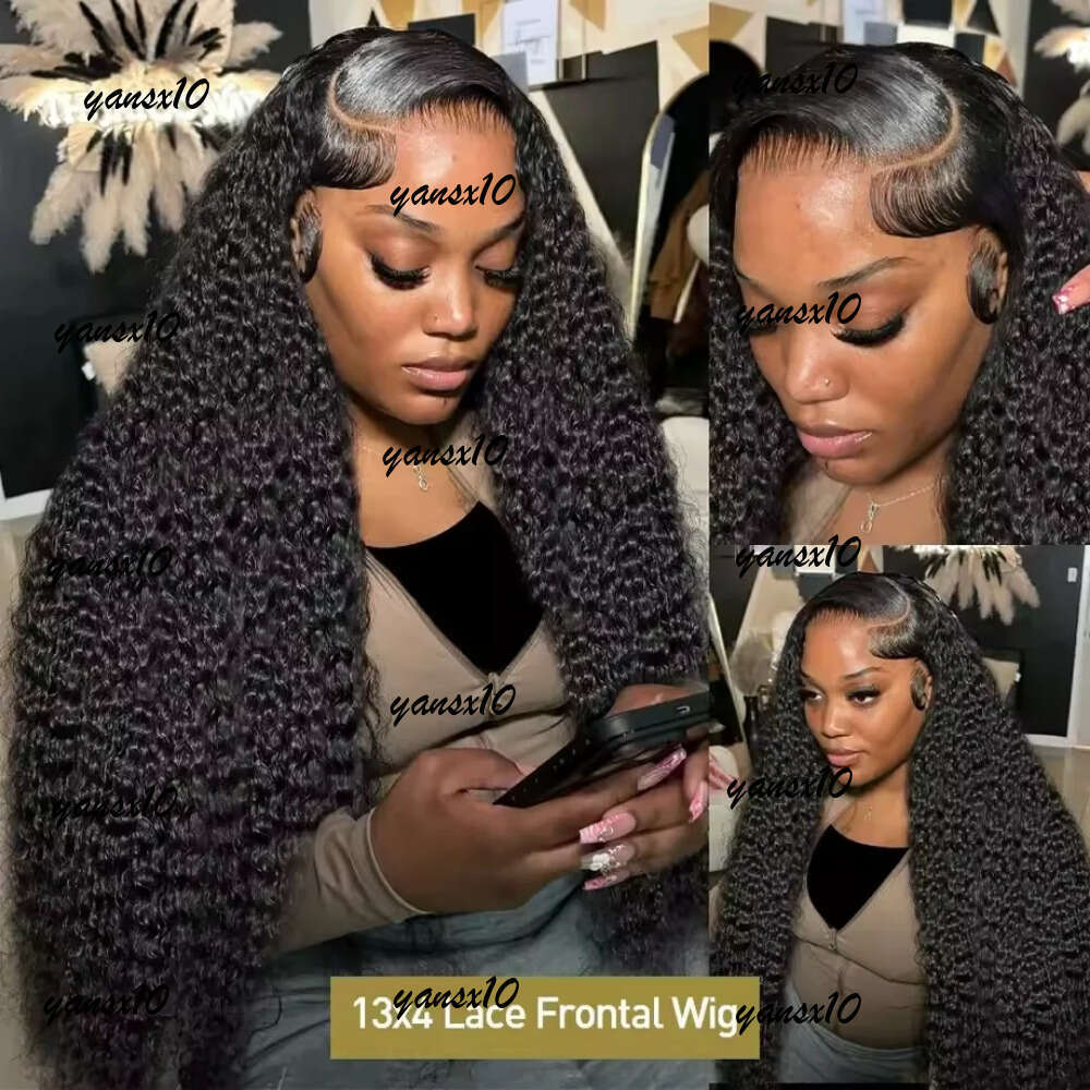 Brazilian Deep Frontal 32 34 Inch Curly Human Hair Wigs Water Wave Lace Front 13x4 Wear And Go Glueless Wig