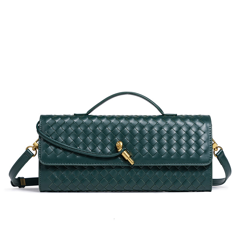 Horizontal Woven Organ Bag Cross-border Trend Handheld Cross-border Luxury Bag Designer Free Shipping Bag New Soft Leather Baguette Women's Bag
