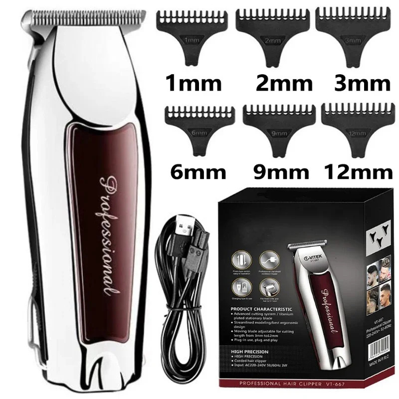 Hair Clipper Rechargeable Cordless Trimmer For Men Grooming Professional Electric Beard Cutting Machine Edge 250825