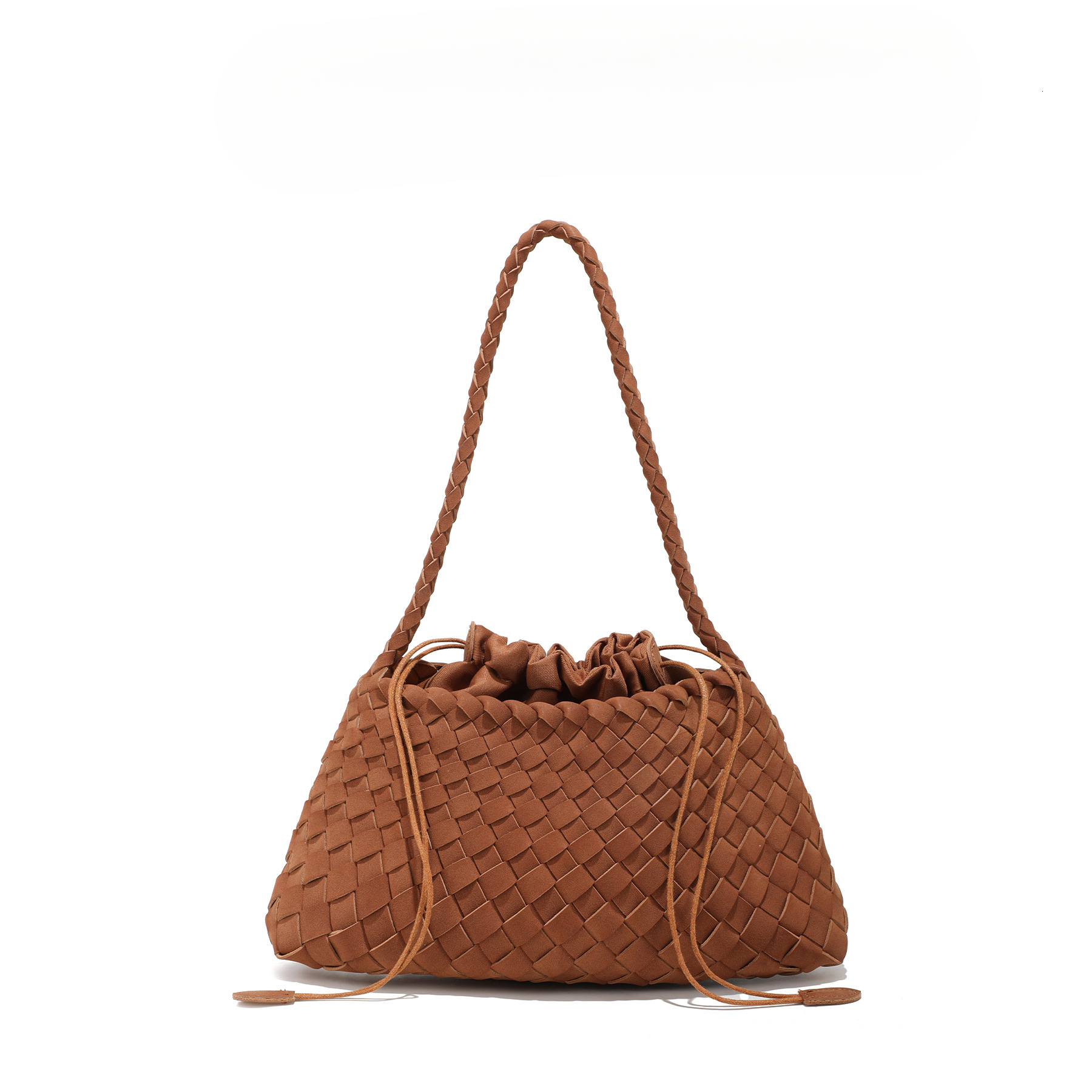 2025 autumn new French retro niche design casual fashion woven armpit bag light luxury suede handbag designer shoulder bag