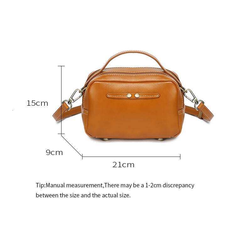 Original Cowhide Leather Women Mobile Phone For Girls Square Shoulder Handbag Solid Color Fashion Bag Wholesale Suppliers