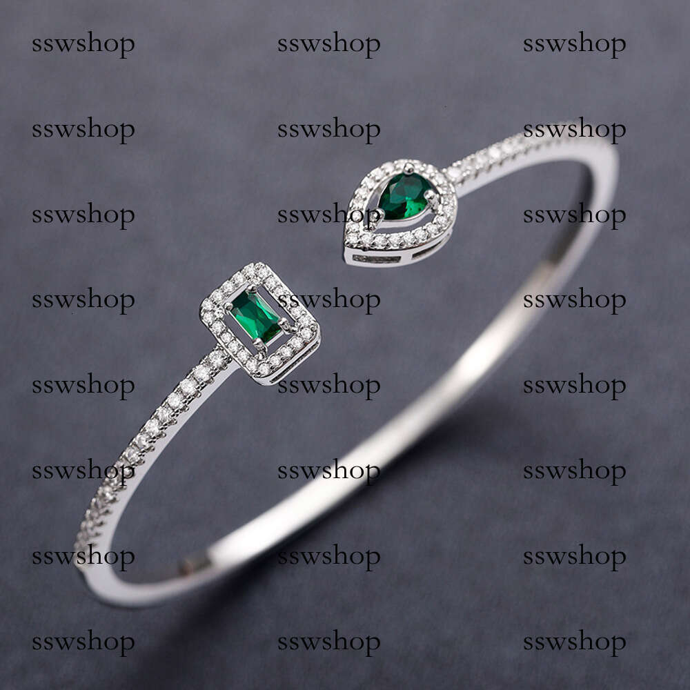 Open Trendy Ins Brass Zircon Bracelet Elegant Korean Version Simple Banquet Jewelry Gift