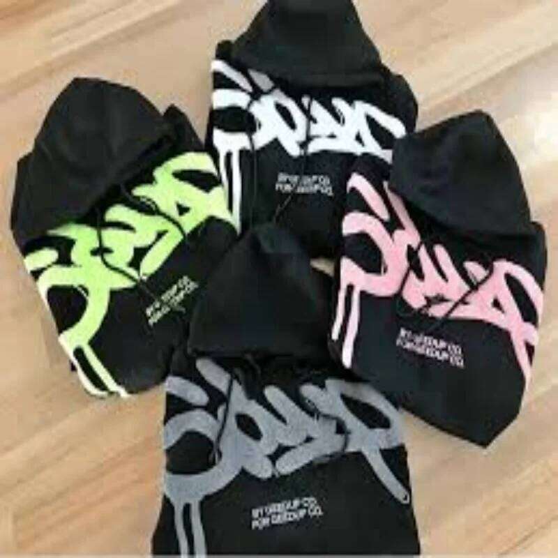 American Street Clothing Hip Hop Casual Loose Hoodie Men And Women Y2k Fashion Brand Letter Embroidered Sweatshirt