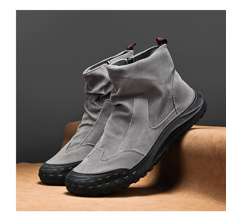 Fall New Men's Casual Boots Daily Versatile Warm Men's Boots Climbing and Running Lightweight Men's Shoes