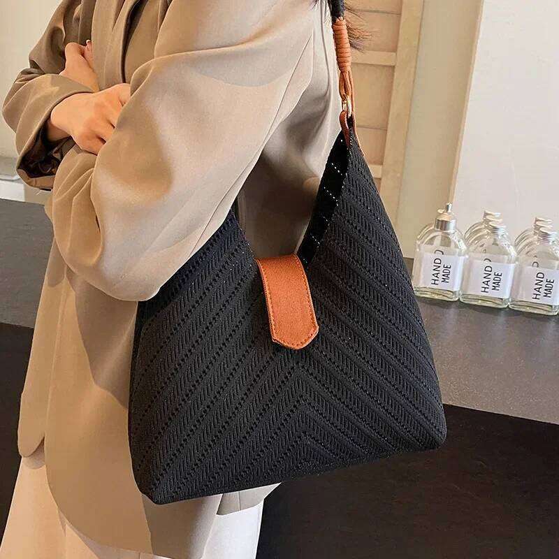 Fashionable 2025 Spring Summer Woven Underarm Tote For Women, High - Value, Lightweight & Versatile Shoulder