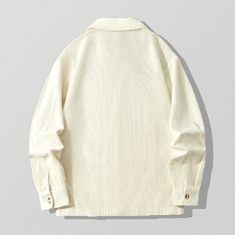 Autumn and winter men's corduroy shirt jacket new thick cotton handsome trend loose all-match shirt jacket