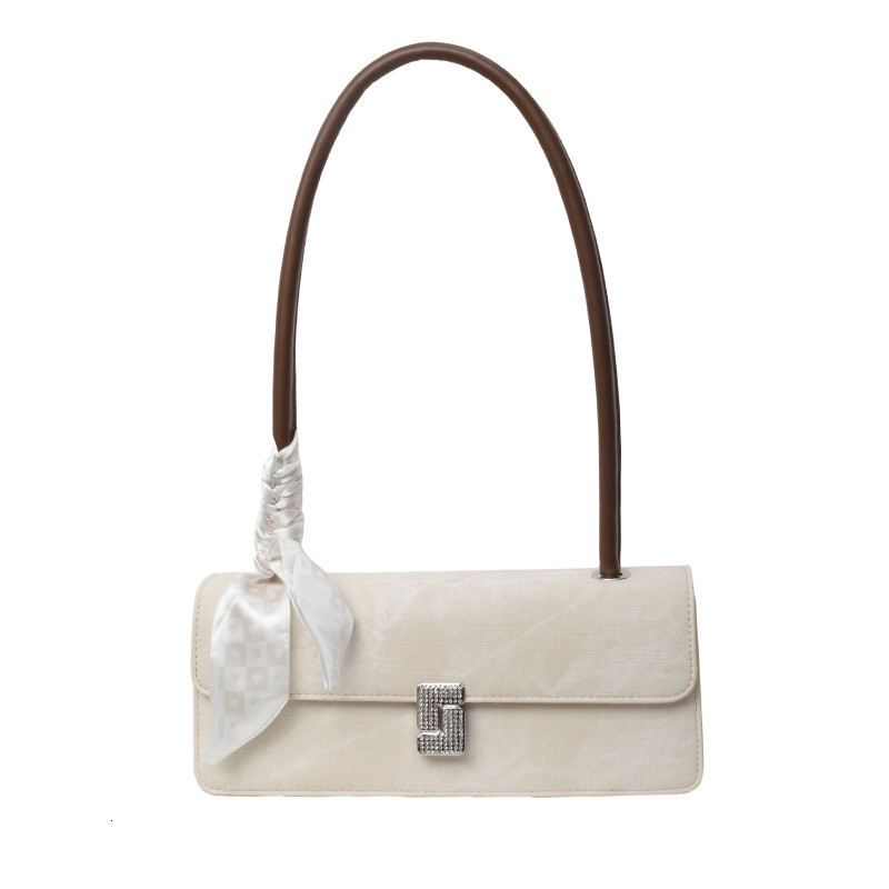 High-end Stylish Luxury Bagdesigner Free Shipping Silver Bag For Women 2025 New French Niche Single Shoulder Underarm Bag Fashion Handbag Baguette Bag