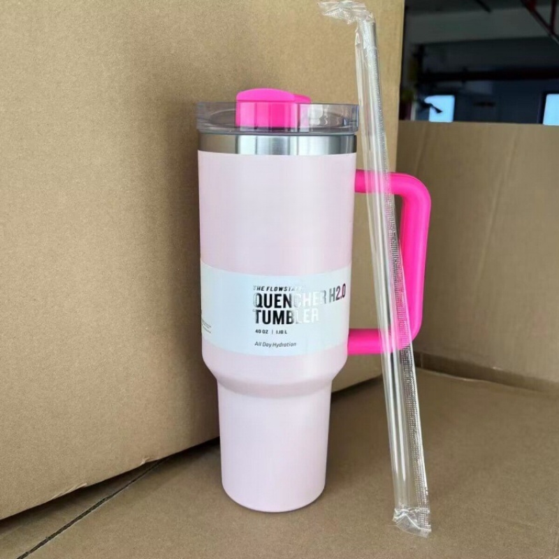 Cup water bottle 40-ounce thermal mug stainless steel designer style cup with lid and straw large-capacity water bottle car cup coffee cup straw mug