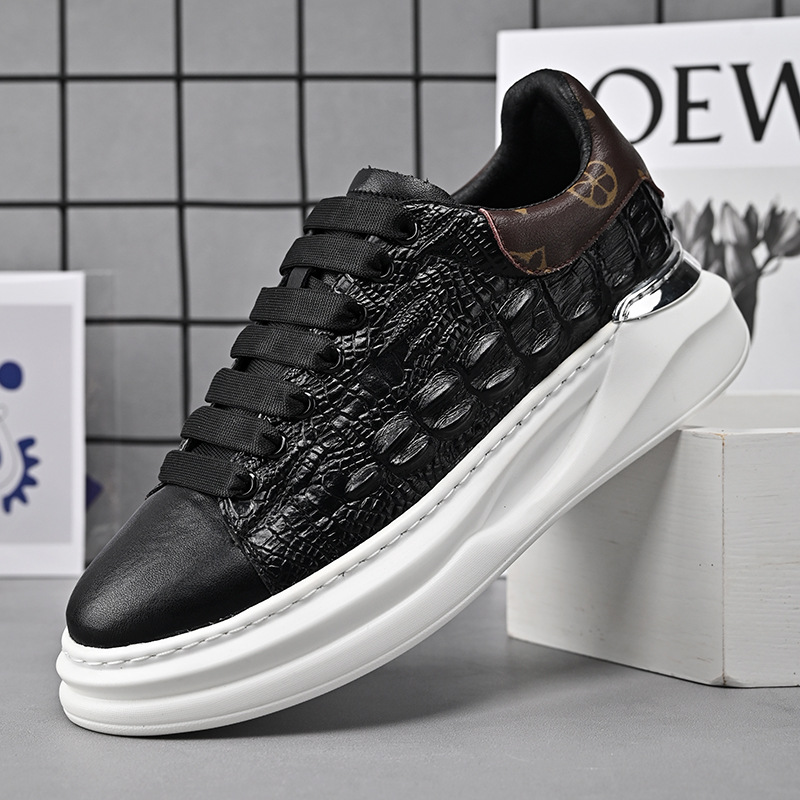 new style limited edition men casual printed matching color skate shoes thick sole lightweight comfortable sports shoes fashion versatile high quality