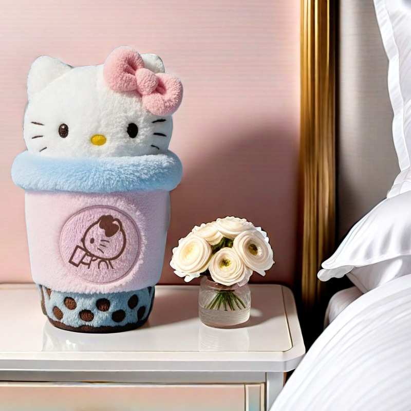 MINISOHello Kitty milk tea new creative periphery cute plush doll high value doll gift