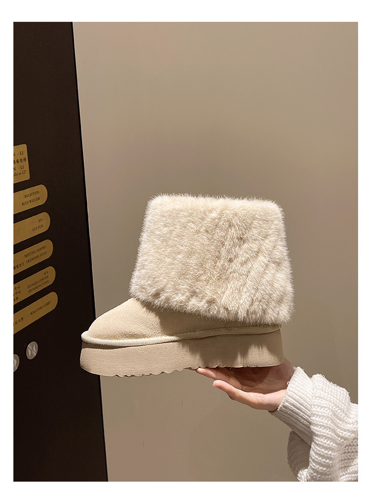 Free delivery designer ladies' snow boots Fashionable and minimalist low cut snow boots warm cotton boots