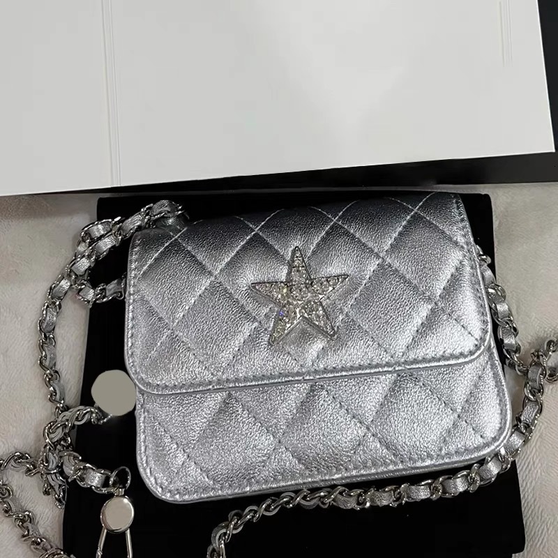 2025 autumn new bag, new light luxury style, compact and exquisite star shaped square bag, mini chain atmosphere crossbody bag, designer shoulder bag
