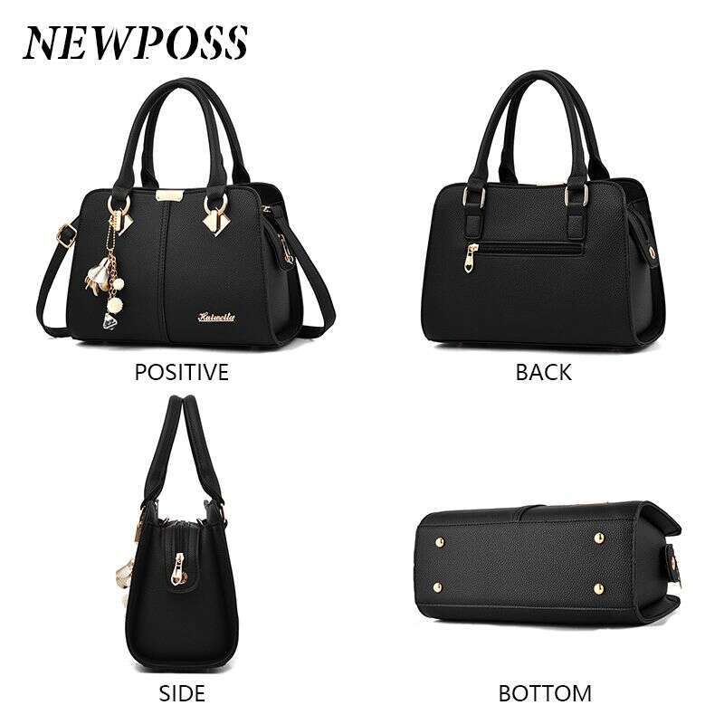 Newposs Famous Designer Brand Women Leather Handbags 2022 Ladies Hand Purse Fashion Shoulder Bags