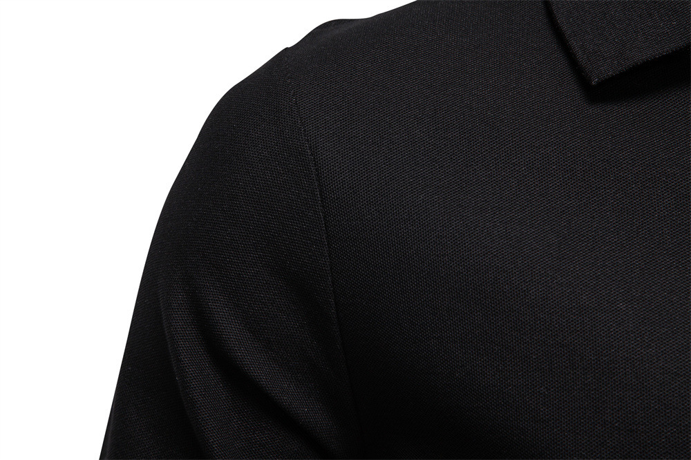 Men's Long Sleeve Polo Shirt Fashion Top 2025 Collared Shirt Casual Versatile Solid Color Polo Long Sleeve Autumn Men's European size: S-2XL