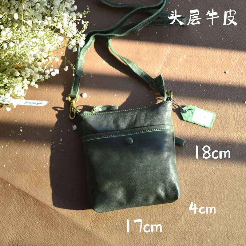 AETOO First Layer Leather New Fashion Women's Crossbody Cosmetics Storage Large Capacity Mobile Phone Bag Everything Sho
