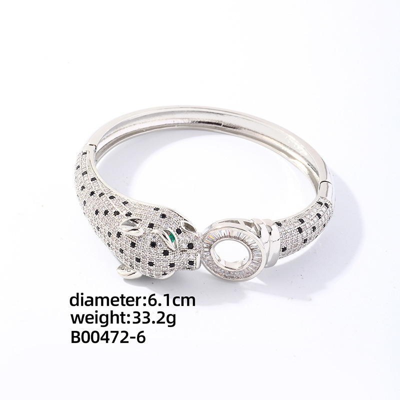 Luxury Brand Designer Jewelry Leopard Jewelry Set Kashi Accessories European And American Style Full Diamond Gold-Plated Bracelet Ring Light Luxury Hi