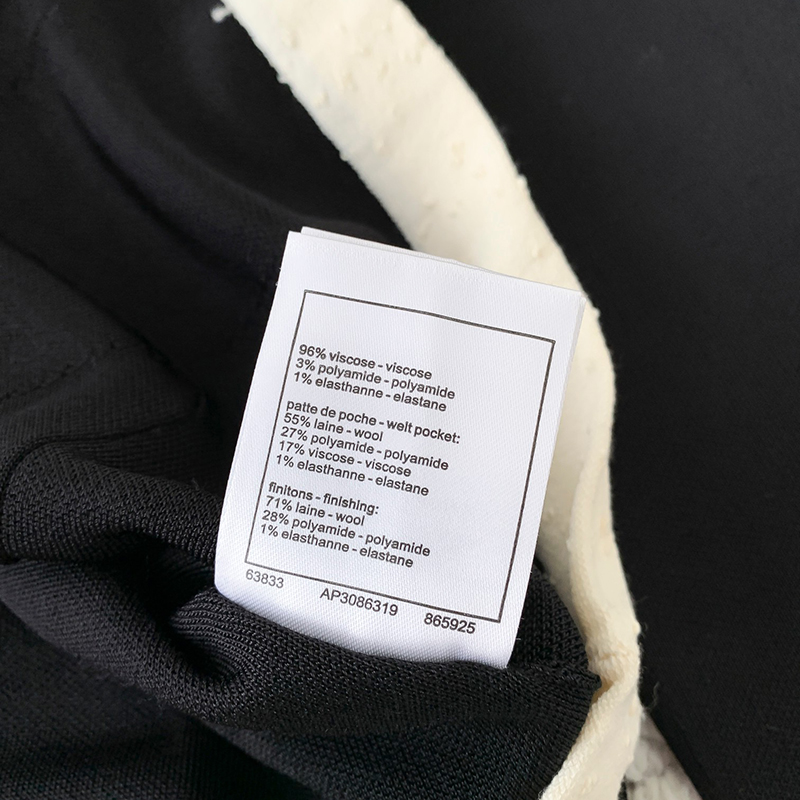 25-year new fashion designer handicraft workshop series high-end black and white mid-color half-long sleeve single-breasted pullover women's swea