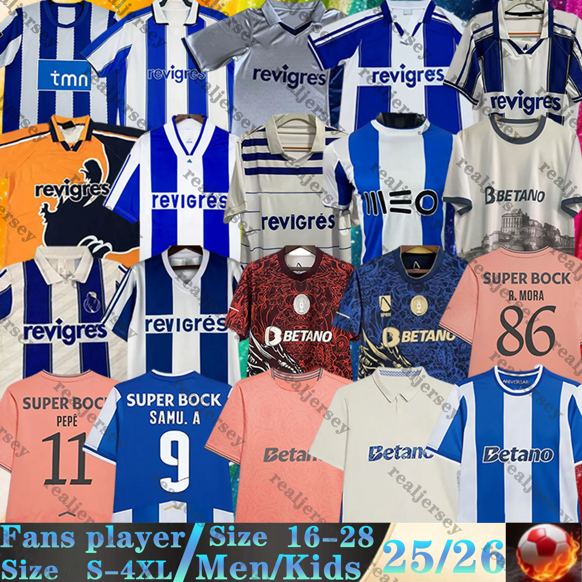 25 26 FC Portos soccer jerseys PEPE EVANILSON Dragon OTAVIO men Fan player version VITINHA SERGIO OLIVEIRA MEHDI LUIS DIAZ MATHEUS 2025 2026 football shirts kids kit