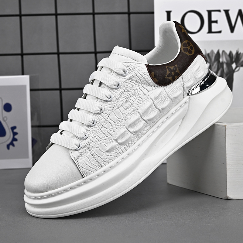 new style limited edition men casual printed matching color skate shoes thick sole lightweight comfortable sports shoes fashion versatile high quality