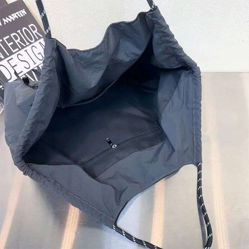 Fashion Women's Versatile Large Capacity Folding Single Shoulder Shopping Bag Simple Casual Bow Handbag