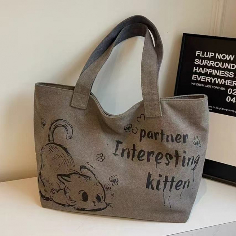 Casual Large Capacity Canvas Tote Bag For Luxury Bagdesigner Free Shipping Women 2025 New Fashion Outdoor Handheld Shopping Bag Commuter Shoulder Bag