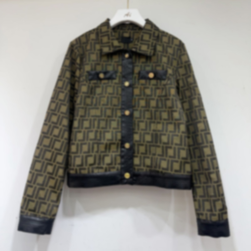 2025 latest autumn casual letter jacquard jacket fashion designer jacket leather short top trendy