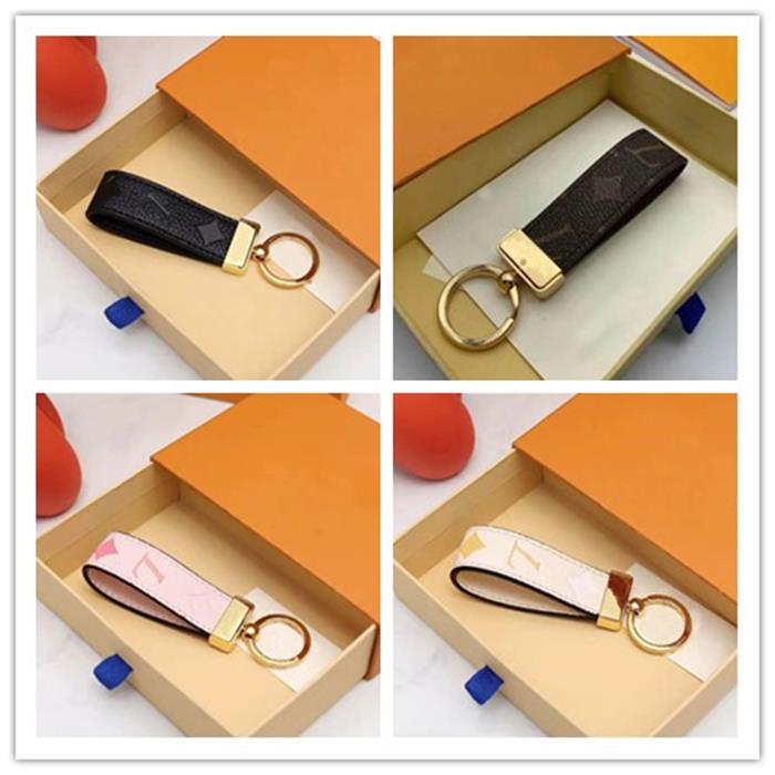 High Quality Keychain Classic Exquisite Luxury Designer Car Keyring Zinc Alloy Letter Unisex Lanyard Gold Black Key Chain
