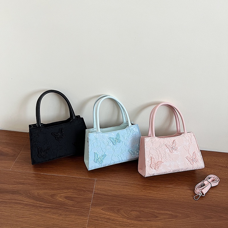 free shipping designer shoulder bags casual handbag Embroidery fashionable Tote bag for women 2025 new style grey