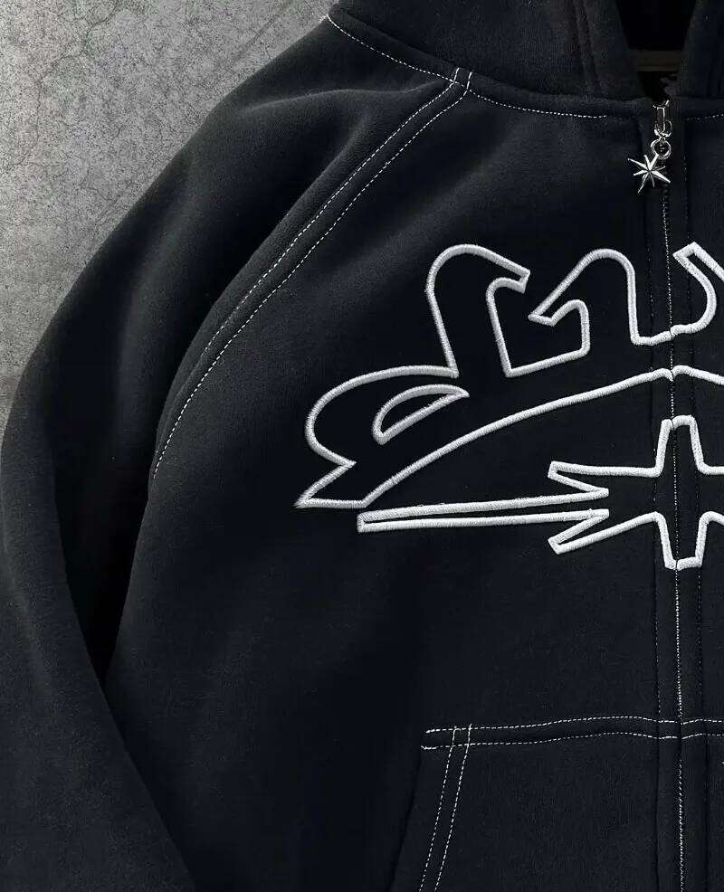 Y2k Divin Popular Series Hoodies Fashion Embroidery Hoodie Haruku Hip Hop Street Coat Loose Men Women Casual Hooded Sweatshirt