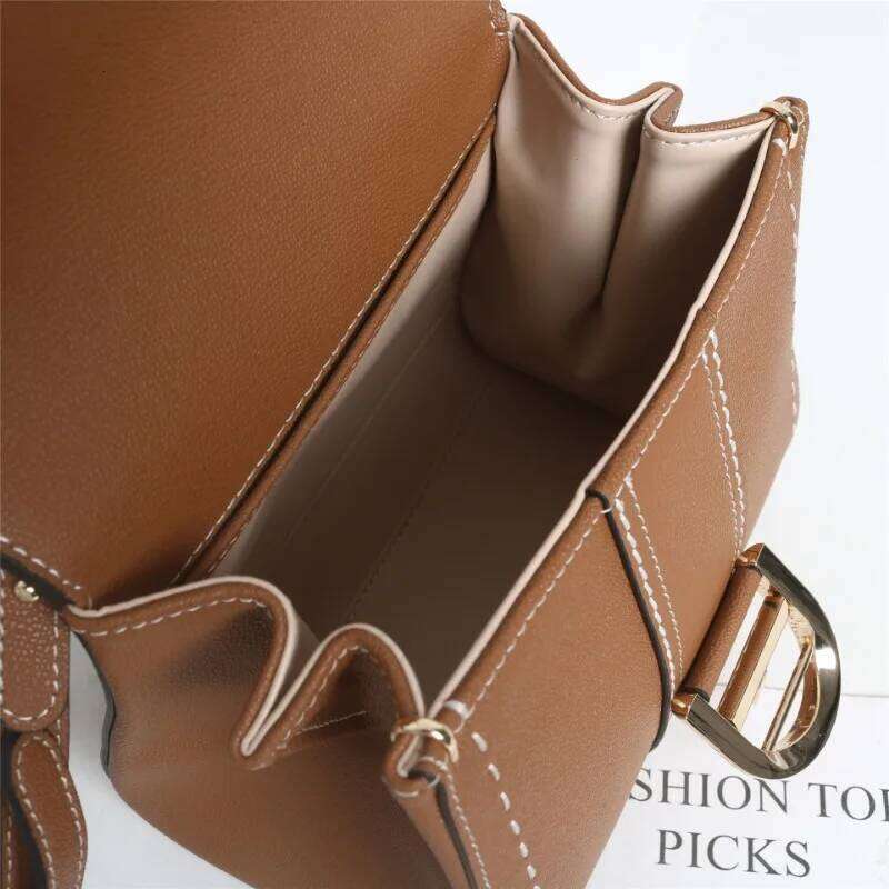 UBELLIN 2024 Vintage Horseshoe Button Hand Sewn Real Leather Shoulder Crossbody Saddle Bag For Women