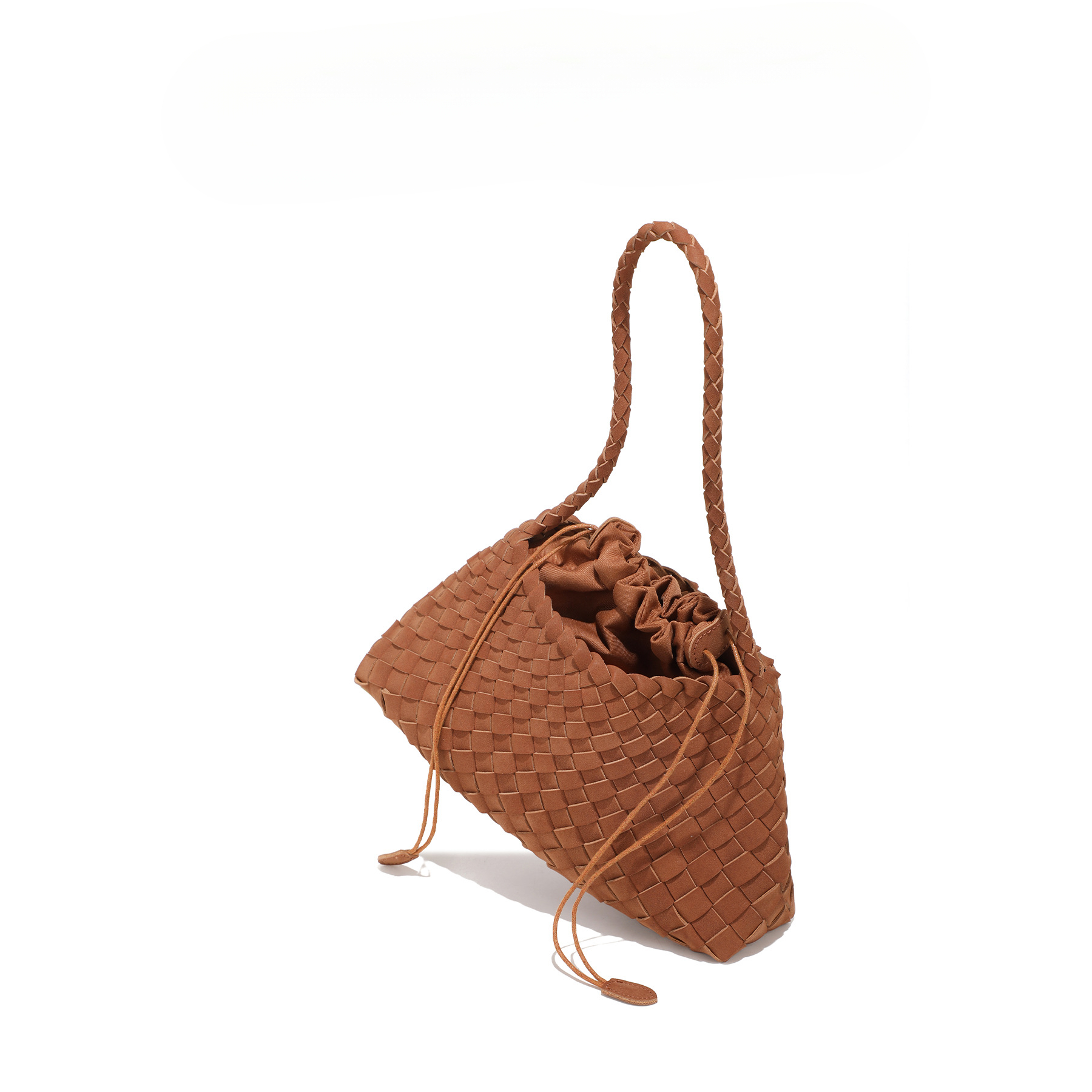 2025 autumn new French retro niche design casual fashion woven armpit bag light luxury suede handbag designer shoulder bag