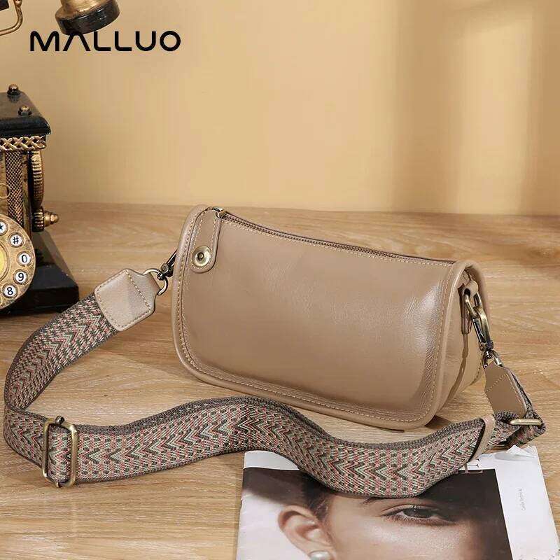 Women Cow Genuine Leather Shoulder Bag Female Cowhide Underarm Crossbody Tote Bags Lady Designer Retro Messenger Handbag