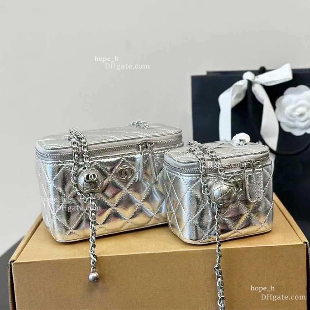 Cosmetic Bags Cases mirror quality luxury makeup box with chain bag 19cm makeup bag designer bag mirror crossbody makeup bag