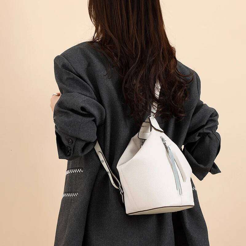 Retro Cowhide Multifunction Female Backpacks High Quality Genuine Leather Women Shoulder Crossbody Bags Ladies Handbags Tote Sac