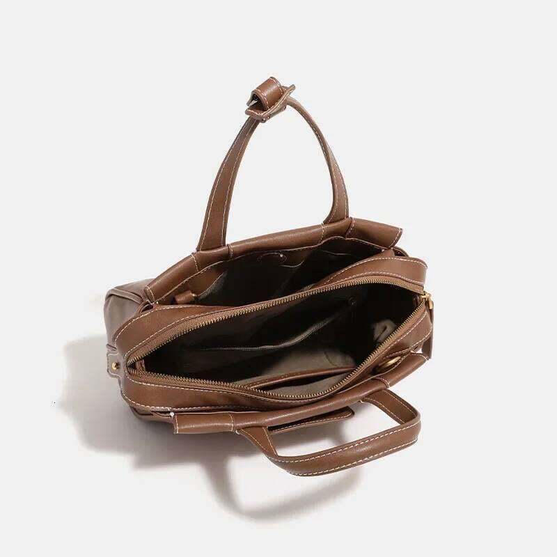 Celebrity Style Niche High-End Texture Handbag Genuine Leather Small Crossbody Single Shoulder Diagonal Bag Storage Accessor