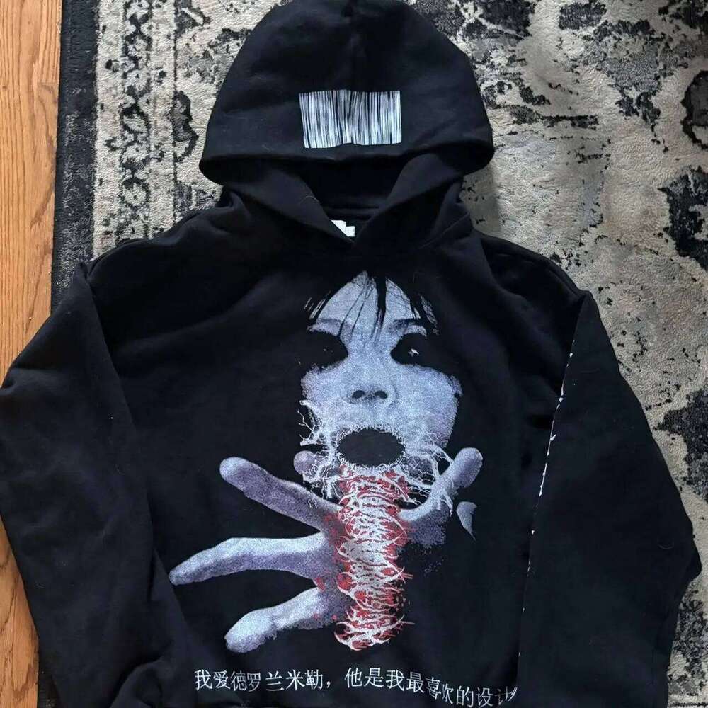 Y2k Droland Miller Scare Hoodies Women Gothic Punk Streetwear Grunge Top Sweatshirt Oversized Haruku Hip Hop Hoodie Clothes