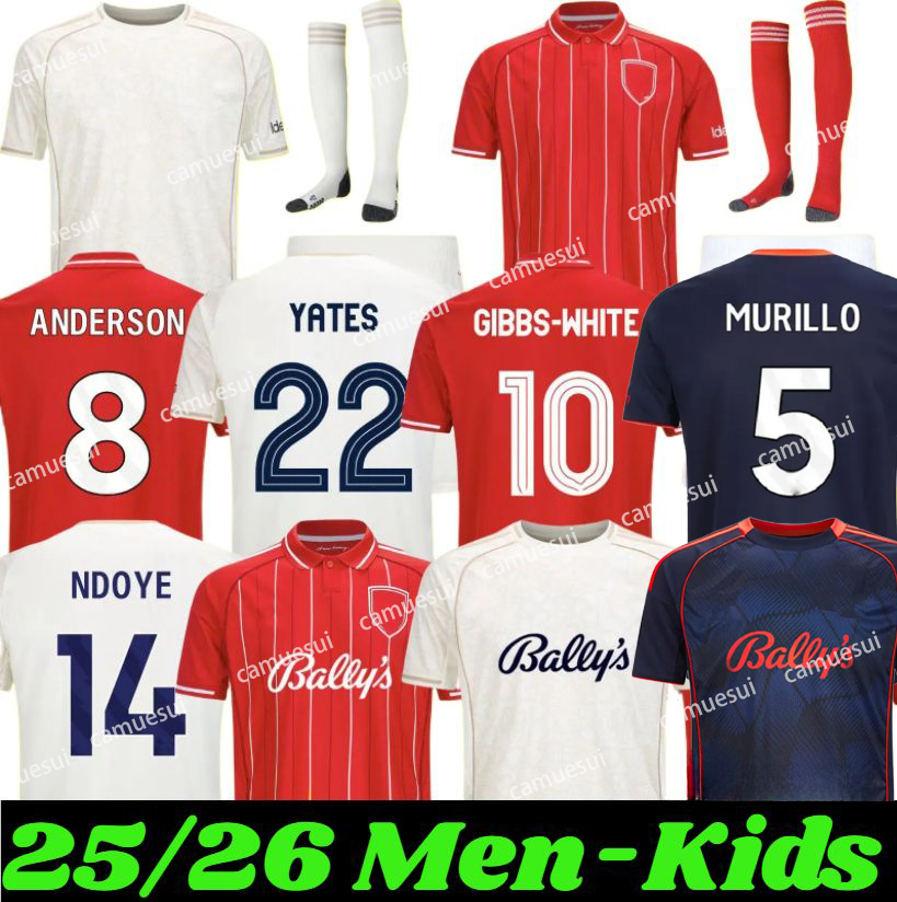 25 26 NoTTInghamS LINGARD Soccer Jerseys GRABBAN Johnson Surridge 2025 2026 Men kids Forest Awoniyi AMEOBI KROVINOVIC ELANGA Football Shirts Men Kids Kit