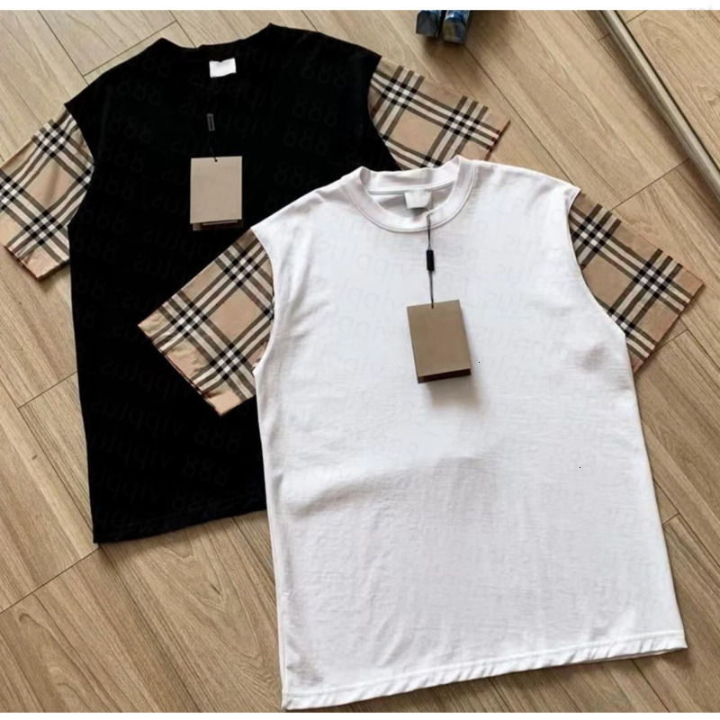 designer man polo t shirt tshirt clothes men women shirts fashion letter print round burberrys2 burberriness neck black white short sleeve for oversized tee top s1