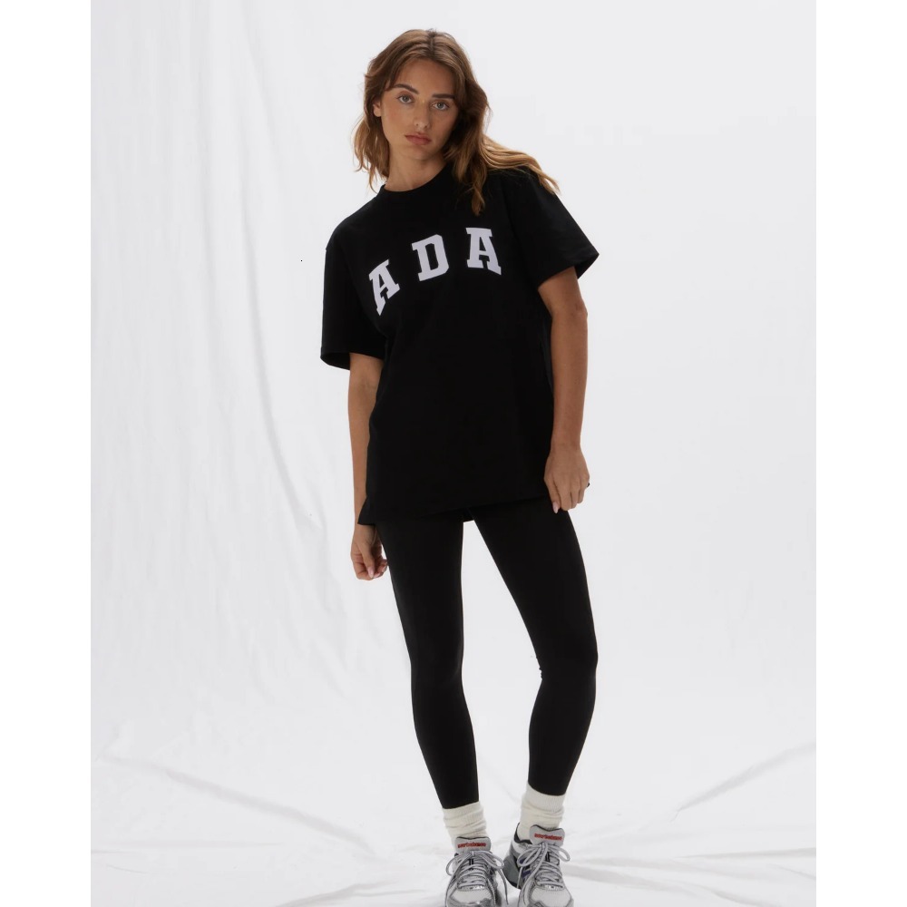 2025 New designer t shirt Summer British Fashion Sports Brand Adanola Women's Cotton Short Sleeve Round Neck T-Shirt Loose Fit Fashion Top