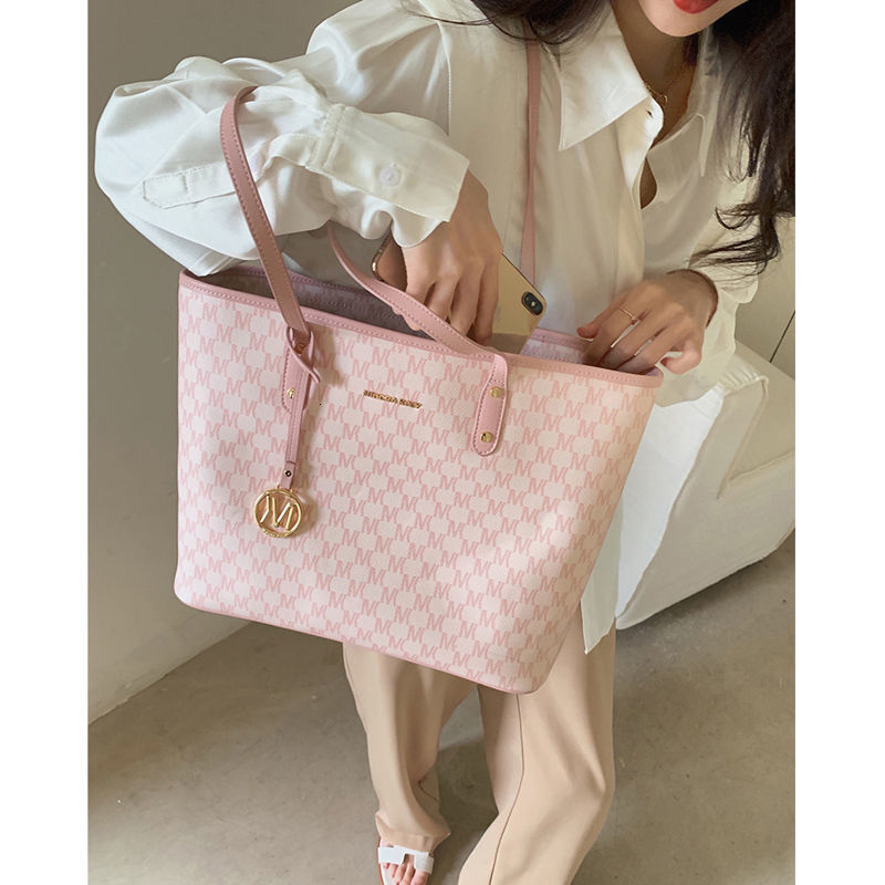 2025 New French Cherry Blossom Tote Bag For Luxury Bagdesigner Free Shipping Women Commuting Niche Ins Handbag Large Capacity Shoulder Bag