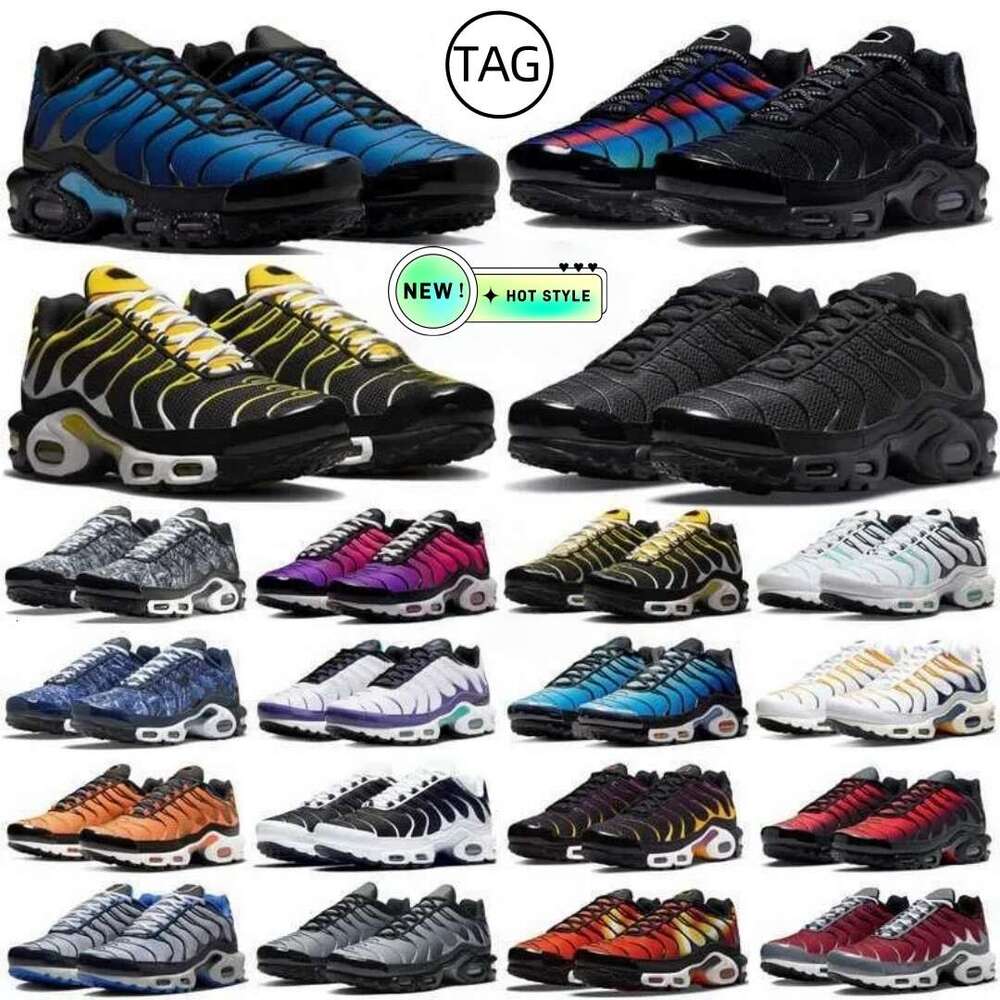 Designer Comfort Tn Plus tns Brand Shoes Running Shoes tn Fr Toggle Practical Women's Triple White Metal Reflective Men's Shoes Sports Shoes