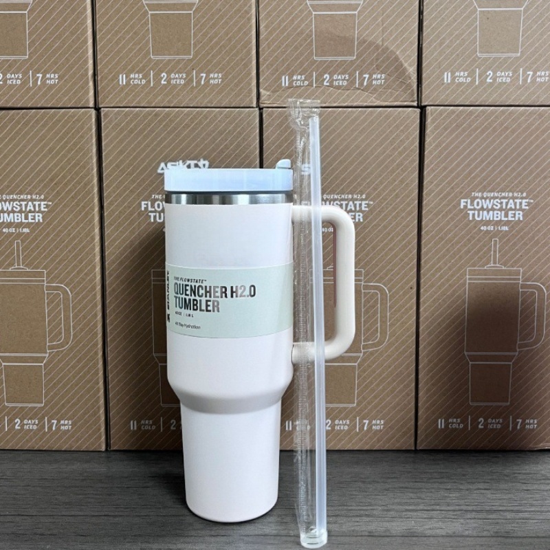 Cup water bottle 40-ounce thermal mug stainless steel designer style cup with lid and straw large-capacity water bottle car cup coffee cup straw mug