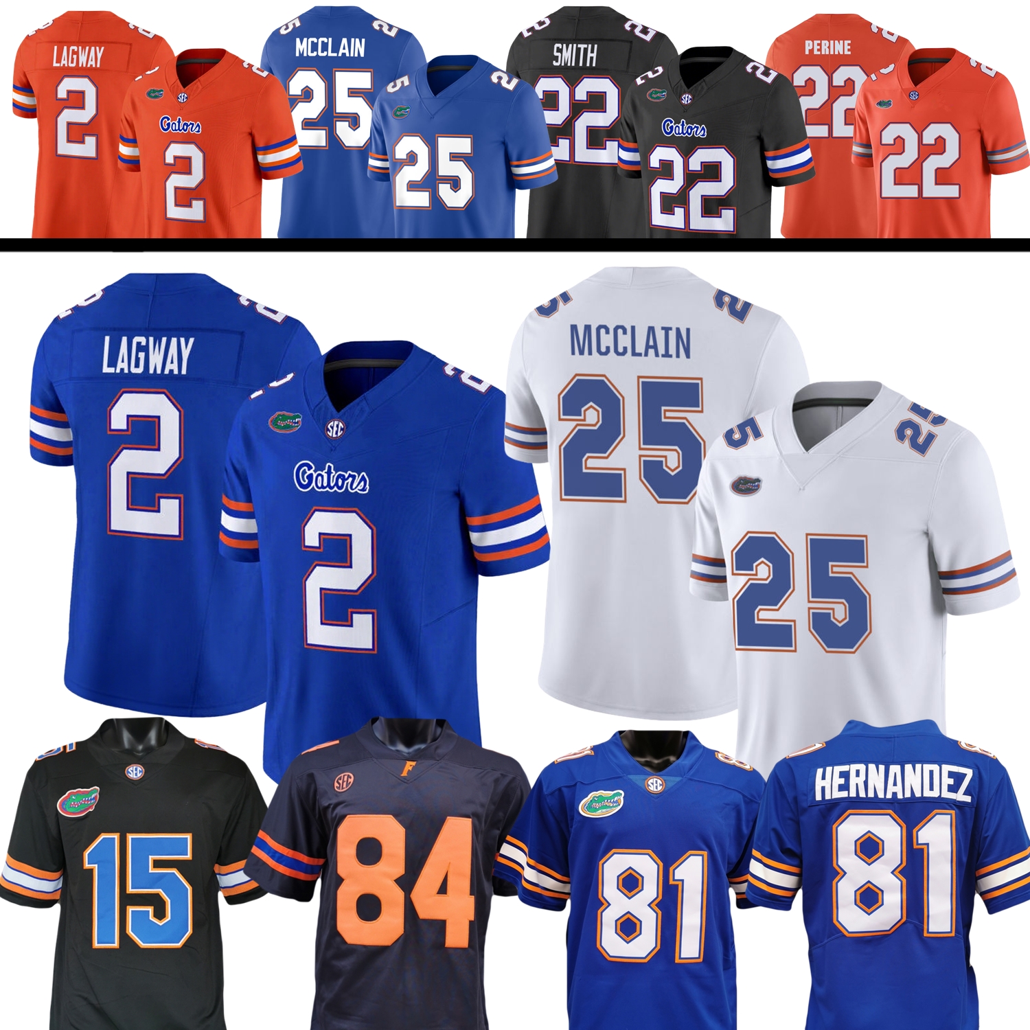 Florida College Football Jersey DJ Lagway Cormani McClain Castell Dijon Johnson J. Michael Sturdivant Treyaun Webb Thornton Chiles Smith Trask Pitts Jackson