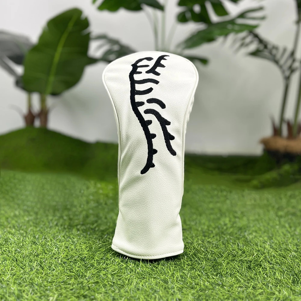 white abstract tiger golf club head cover Durable waterproof providing the protection for your golf club 250829