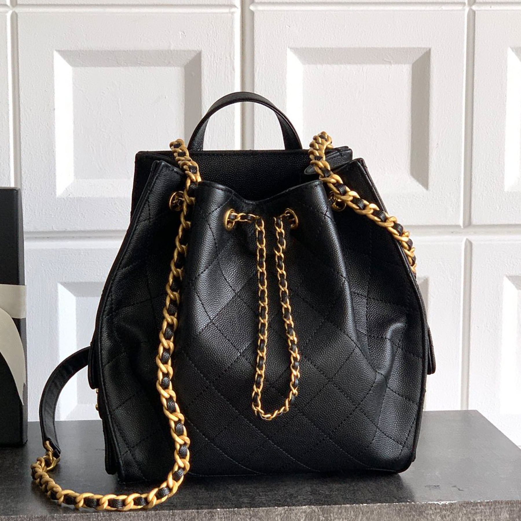 New 10A 25 Medium Backpack Luxury Designer Grained Genuine Leather Shoulder Bag Golden Hardware Crossbody Bag Fashion Women Casual Shopping Clutch Bag Purse