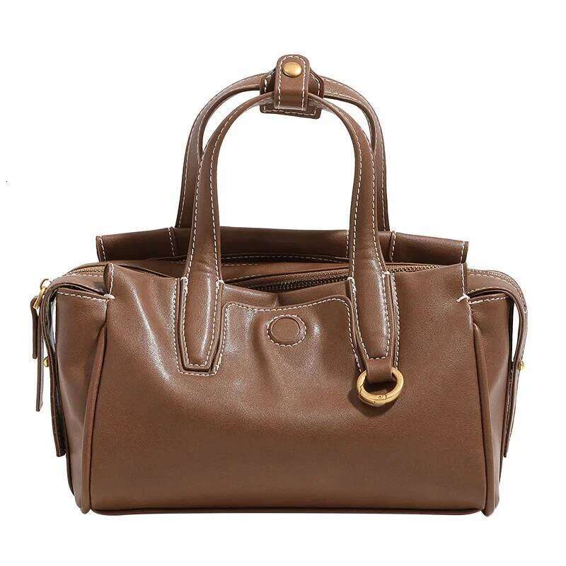 Celebrity Style Niche High-End Texture Handbag Genuine Leather Small Crossbody Single Shoulder Diagonal Bag Storage Accessor