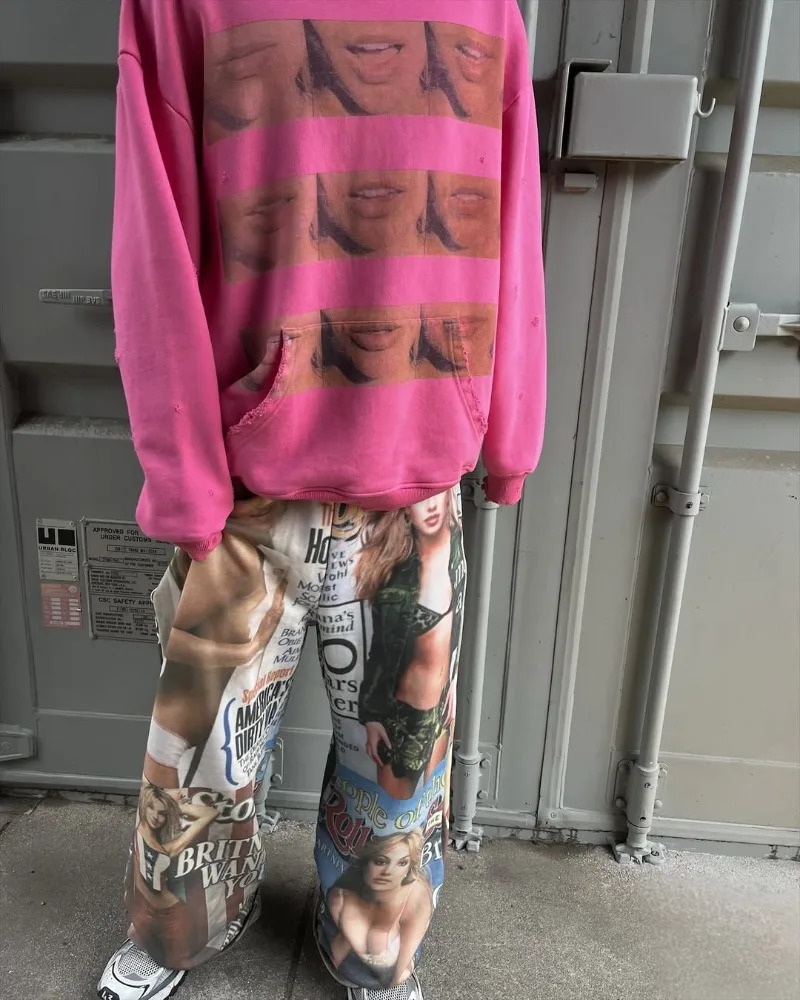 Trendy Streetwear Harajuku Gothpunk Oversized Hoodie Women Y2K 2025 Casual Retro Hiphop Rock Vintage Loose Sweatshirt Men 250829