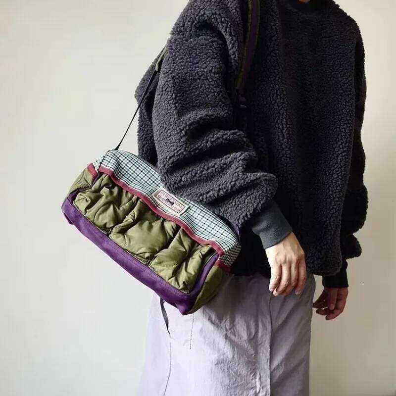 Richme Vintage Women Bag 2024 Trend Individuality Patchwork Concise Daily Boston Bolso Designer New In Crossbody Shoulder Bags